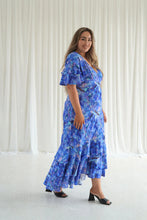 Load image into Gallery viewer, Side view Marcy Ruffle Maxi Dress in Abalone Shell
