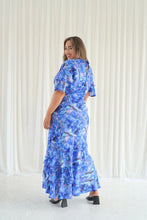 Load image into Gallery viewer, Rear View Marcy Ruffle Maxi Dress in Abalone Shell

