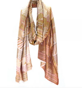 Scarf-Lenzig Modal with Indigenous Print by Better World Arts