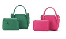 Load image into Gallery viewer, Thea 2 Piece Handbag Set in Green or Fuchsia
