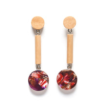 Load image into Gallery viewer, Rare Rabbit Collection of Dot Bar Dot Resin Drop Earrings
