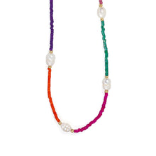 Load image into Gallery viewer, Freshwater Pearl, Stone, Glass &amp; Vermeil long necklace
