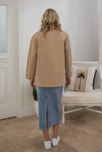 Load image into Gallery viewer, Rear view Audrey Trench Coat in Desert Camel
