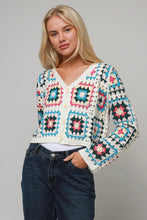 Load image into Gallery viewer, Retro Crochet Cardigan in White
