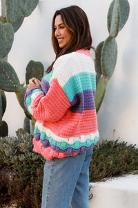 Stunning Long Sleeve Knitted Jumper in multi colours