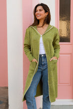 Load image into Gallery viewer, Hooded Knitted Jacket in Moss Green by Charlotte the Label
