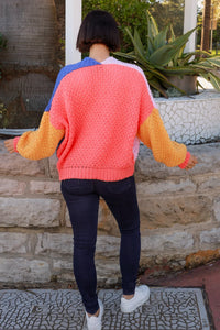 Atomic Tangerine Chunky Knitted Cardigan