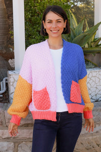 Atomic Tangerine Chunky Knitted Cardigan