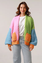 Load image into Gallery viewer, Chunky Multi-coloured Knitted Cardigan by Charlotte The Label
