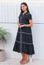 Load image into Gallery viewer, Alina Black Midi Dress
