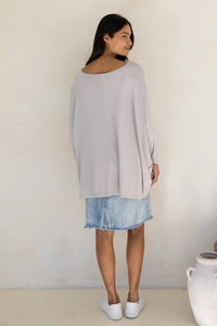 Long Sleeve Nice Top in Stone