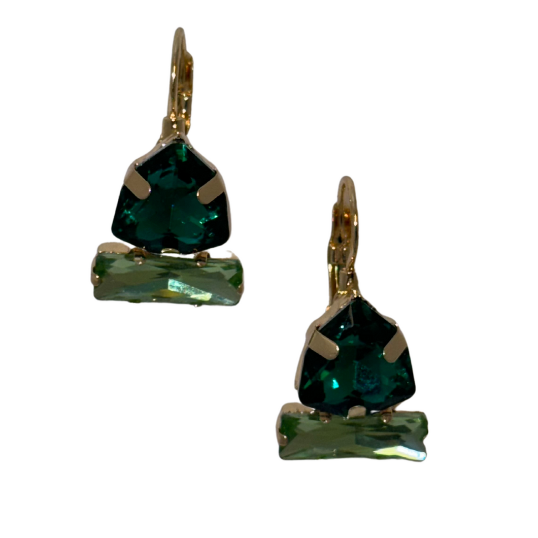 Suzanne Gem Earrings by Zoda in Green