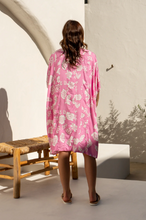 Load image into Gallery viewer, PQ Collection&#39;s Keeper Kaftan in Fuchsia Parfait REAR VIEW
