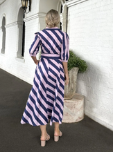 Load image into Gallery viewer, &#39;Bianca&#39; Preppy Shirt Dress in Navy Stripe
