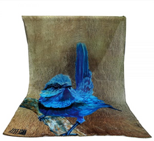 Load image into Gallery viewer, Blue Wren Summer Scarf
