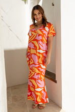 Load image into Gallery viewer, T-Shirt Maxi Dress in Coral Reef by PQ Collection
