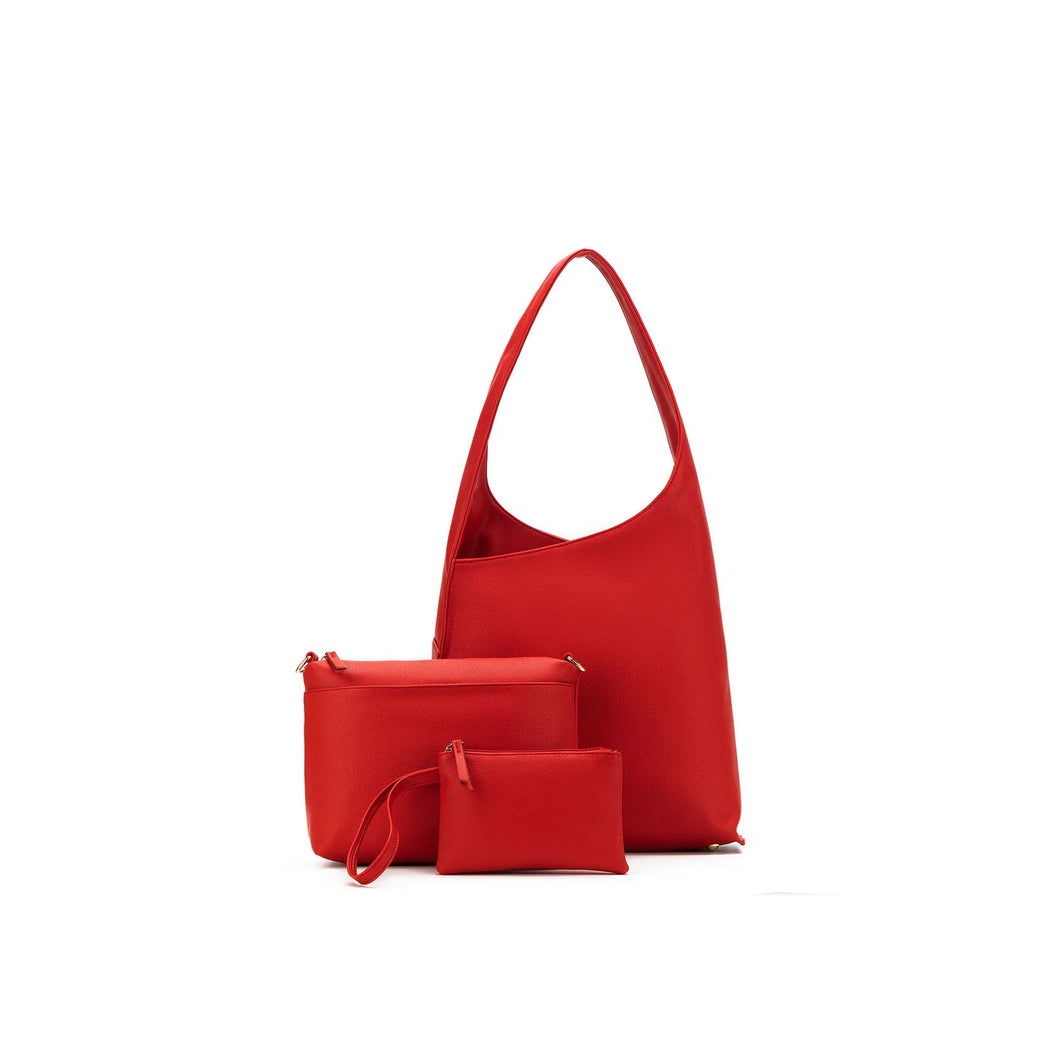 Sara 3 Piece Hobo Handbag