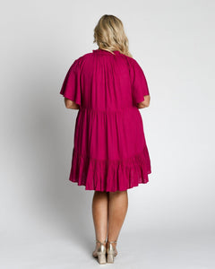 Short Sleeve Jamie Play Dress in French Plum