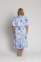 Load image into Gallery viewer, Diana Prairie Midi Dress in Blue Paisley
