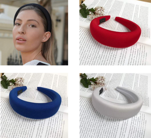 Padded Headband in Red or Blue or White by Kiik Luxe