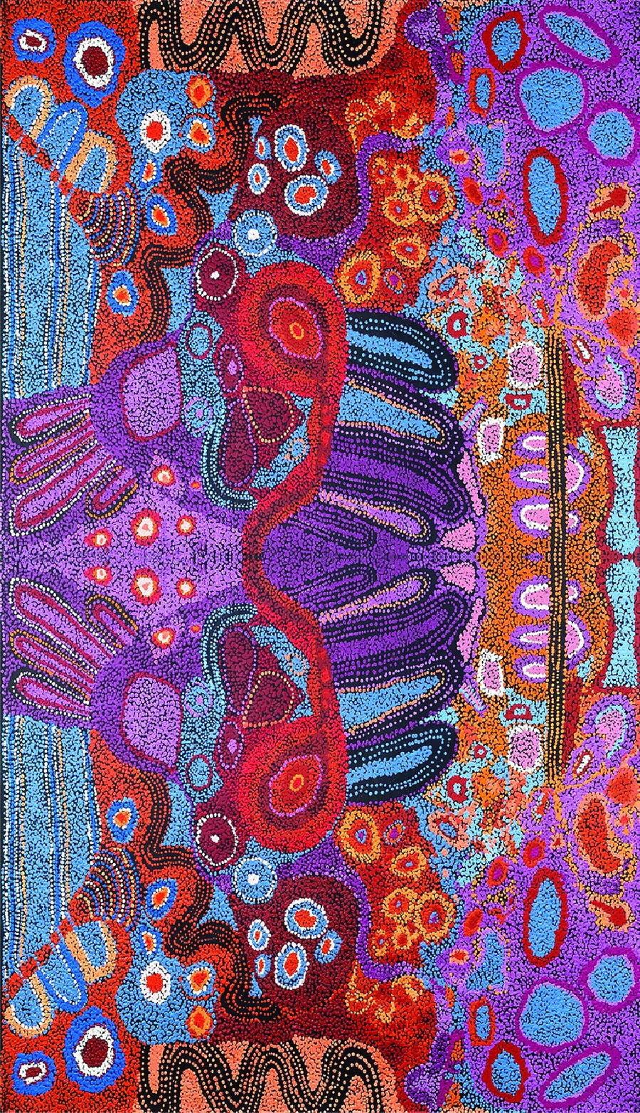 Aboriginal Art Organic Cotton Sarong by Andrea Mimpitja Adamson