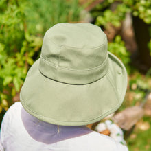 Load image into Gallery viewer, Sage Green Wide Brimmed Garden Sun Hat by Annabel Trends
