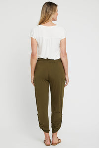 Bamboo Pocket Pants In Dark Olive By Bamboo Body
