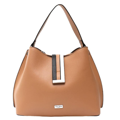 Enid Camel Vegan Leather Vera May Bag