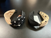 Load image into Gallery viewer, Black &amp; Latte Two Toned Spot Headband by Kiik Luxe
