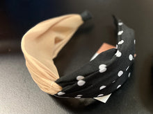 Load image into Gallery viewer, Latte  &amp; Black Two Toned Spot Headband by Kiik Luxe
