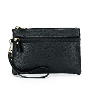Black Caviar 'Joy' Ladies medium size pouch in soft vegan leather available in 6 Colours