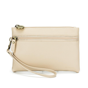 Black Caviar 'Joy' Ladies medium size pouch in soft vegan leather available in 6 Colours