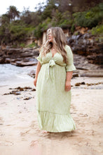 Load image into Gallery viewer, Nicole Maxi Tie Front Dress in Olive Cactus
