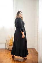 Load image into Gallery viewer, Nicole Tie Front Black Maxi Dress By Dani Marie

