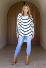 Load image into Gallery viewer, Long Sleeve Hi Low Miracle Top in Pistachio Stripe
