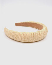 Load image into Gallery viewer, Rattan Padded Headbands in Straw By Kiik Luxe
