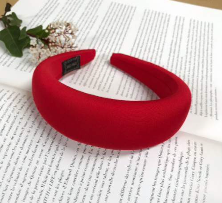 Padded Headband in Red or Blue or White by Kiik Luxe