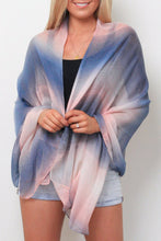 Load image into Gallery viewer, Lightweight Blue &amp; Pink Summer Scarf

