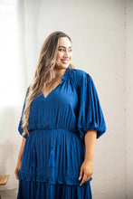 Load image into Gallery viewer, Scarlett Tiered Midi Dress In Cobalt By Dani Marie
