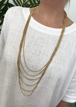 Load image into Gallery viewer, Gold Multi Strand Luxe Necklace
