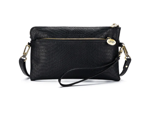 Liv Crossbody Black Clutch by Black Caviar Designs