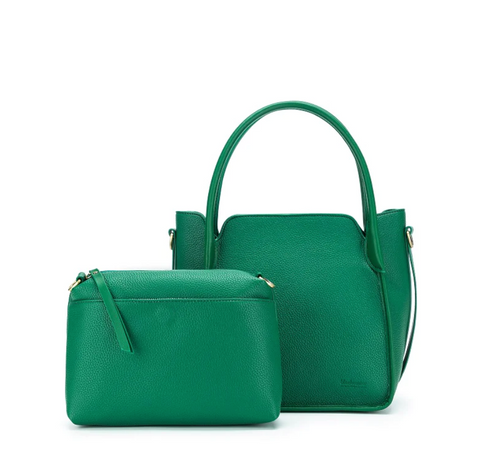 Thea 2 Piece Handbag Set in Green