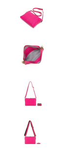 Kiara Crossbody Clutch Bag in Fuchsia