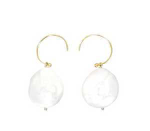 Freshwater Pearl & Gold 'Mae' Earrings