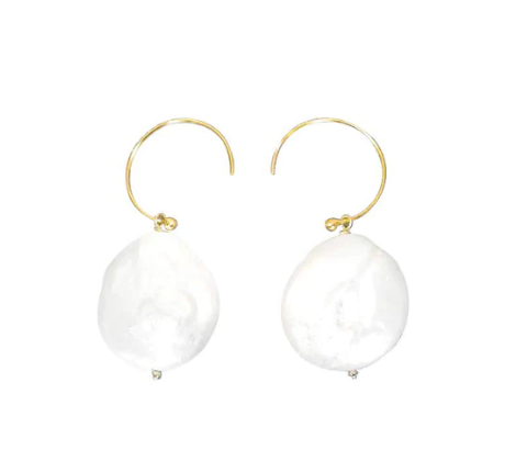 Freshwater Pearl & Gold 'Mae' Earrings
