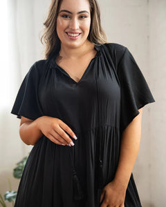 Jamie Play Dress with Short Sleeves in Classic Black