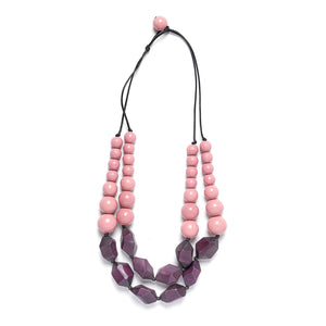 Tidal Statement Necklace In Aubergine By Rare Rabbit