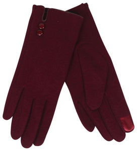 Women's Winter Gloves With Tech Tip In Berry