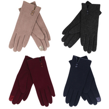 Load image into Gallery viewer, Women&#39;s Winter Gloves With Tech Tip In Putty, Charcoal, Navy &amp; Berry

